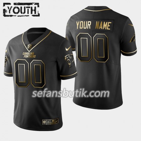 Carolina Panthers Tröjor Custom Nike Svart Golden Edition - Barn Carolina Panthers Tröjor Custom Nike Svart Golden Edition - Barn